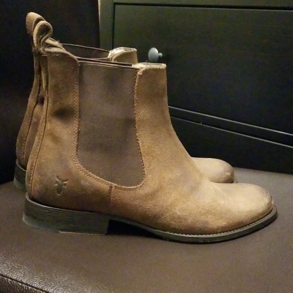 Brown Frye Chelsea Boots